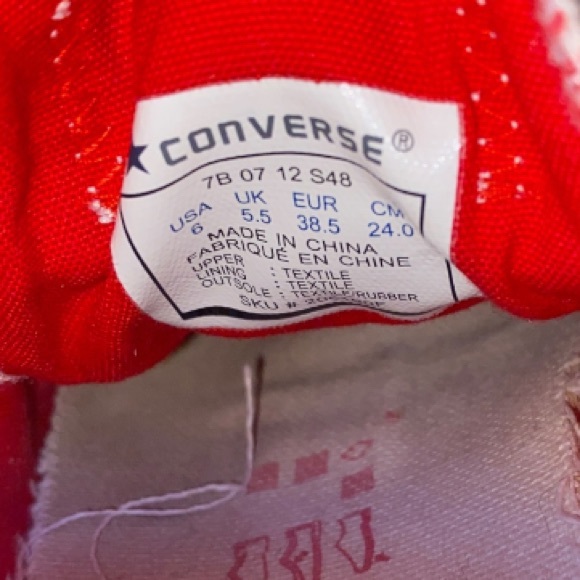 CONVERSE CLASSIC ALL STAR ⭐️ SNEAKERS •Women’s • SIZE: 6 # 7B 07 12 S48 - Picture 8 of 10